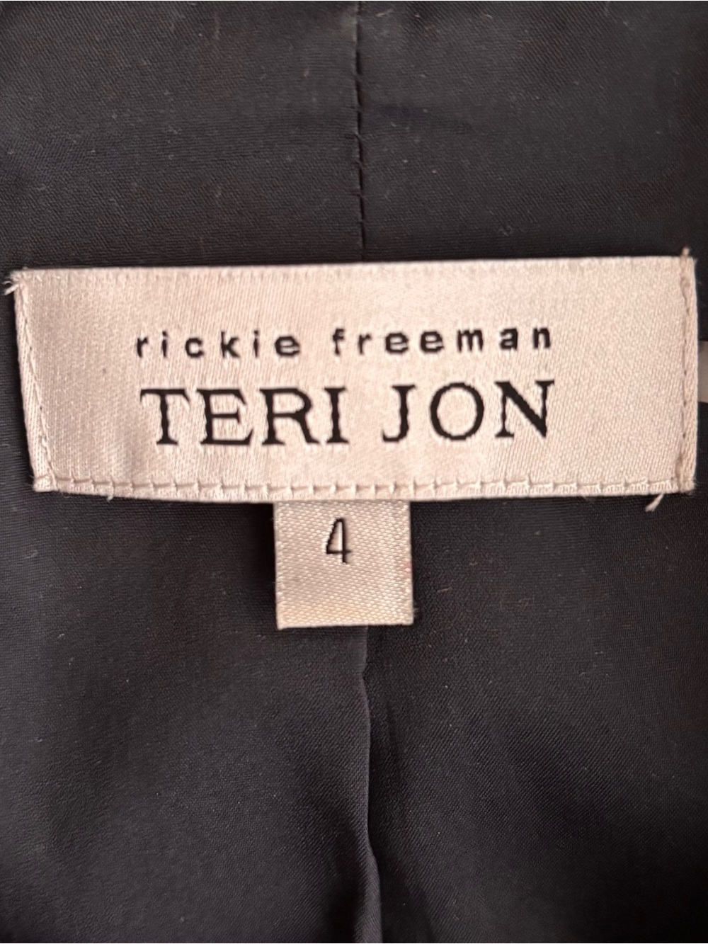 Rickie Freeman for Teri Jon Navy Velvet Blazer with Black Ostrich Feather Trim - Picture 11 of 11